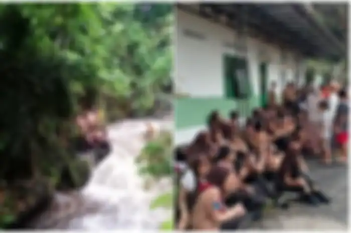Evakuasi siswa SMP Negeri di Turi Sleman yang hanyut terbawa arus Sungai Sempor, Dukuh Donokerto Turi, Jumat (21/2/2020) 