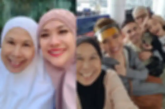 Keluarga Bunga Citra Lestari bersama ibu dan ayah mertua.