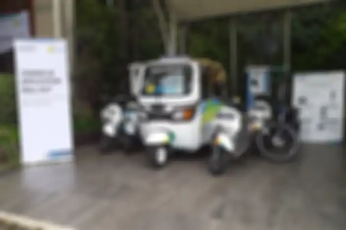 PT PLN Unit Induk Distribusi Jakarta Raya meluncurkan aplikasi 'CHARGE IN' di Gambir, Jakarta Pusat, Kamis(5/3/2020).