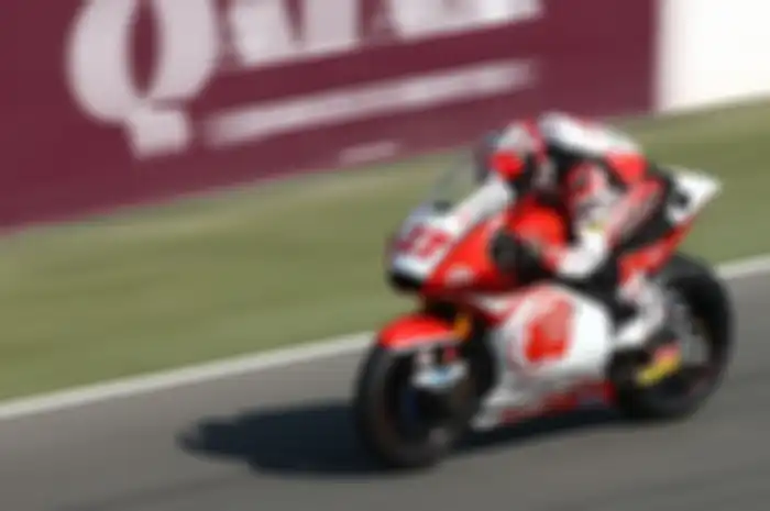 Andi Gilang pada tes Pramusim Moto2 Qatar 2020.