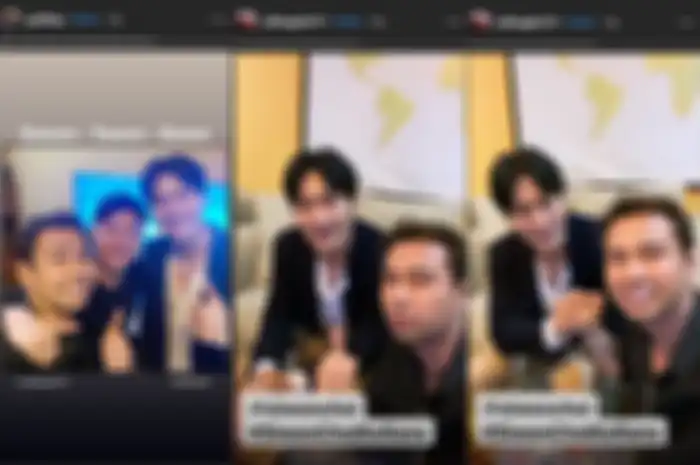 Instagram story Raffi Ahmad dan Gading Marten bersama Siwon Choi