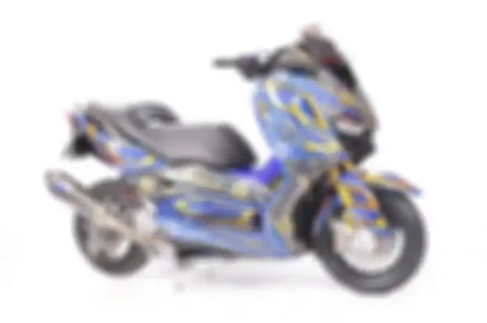 Tampilan Yamaha XMAX yang jadi juara master class begitu menarik dengan bodi airbrush dan karbon kevlar