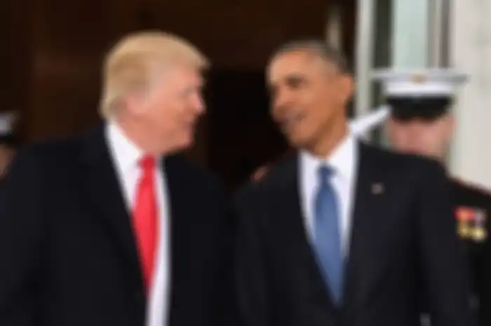 Donald Trump dan Barack Obama.