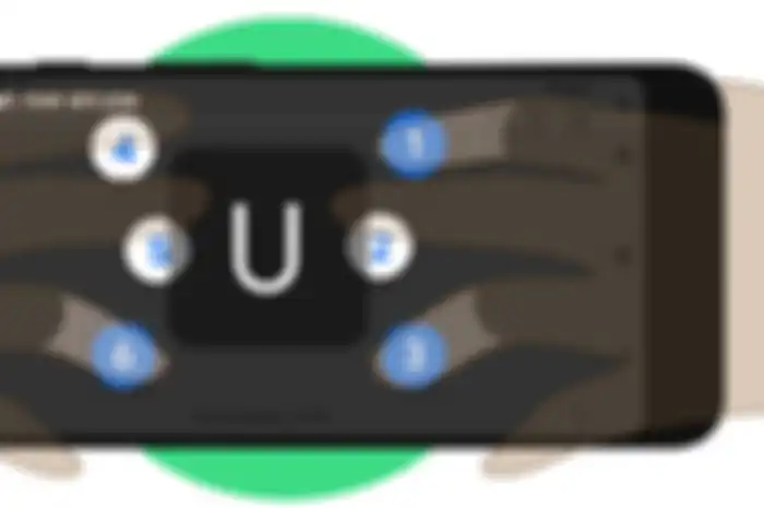 Tampilan keyboard Google Braille