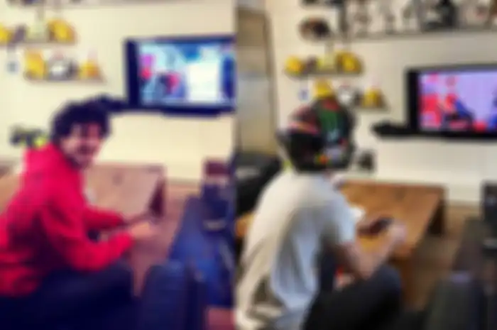 Francesco Bagnaia Sambut Seri Kedua MotoGP Virtual Race makin seriu sampai latiah pakai helm
