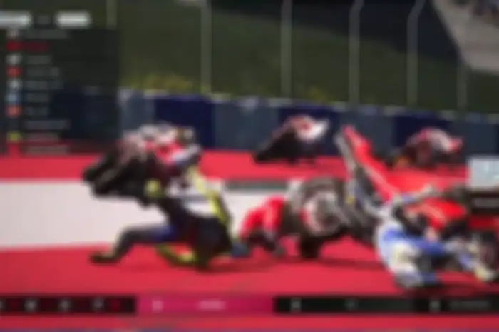 Lebih seru MotoGP Virtual Race kedua, Tikungan pertama jadi penentu