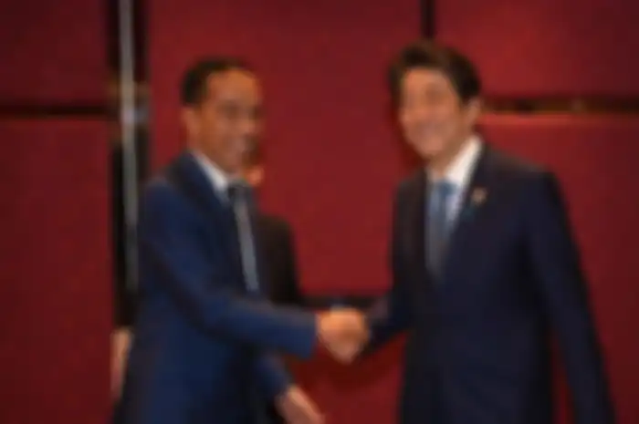 Presiden Jokowi dan PM Jepang Shinzo Abe