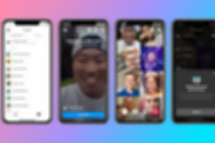 Ilustrasi penggunaan Facebook Messenger Room