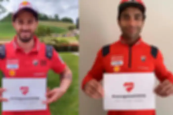 Kampanye penggalangan dana tim Ducati MotoGP untuk pasien virus corona.
