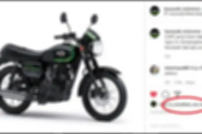 Penampakan motor retro Kawasaki W175 SE di Instagram Kawasaki Motor Indonesia terbilang biasa. Tapi saat lihat yang salah seorang yang ngelike itu Jonathan Rea (bulatan merah)  berubah jadi spesial
