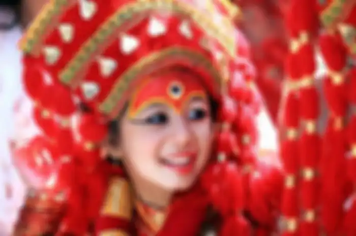 Sosok Dewi Kumari yang disembah warga Nepal.