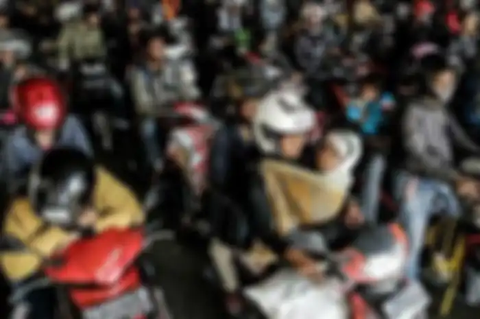 Ilustrasi pemudik motor
