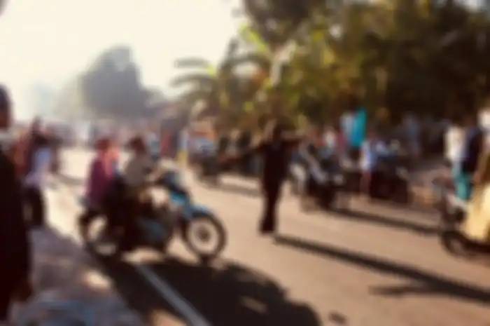 Ilustrasi bikers yang hendak mengikuti shalat idul fitri
