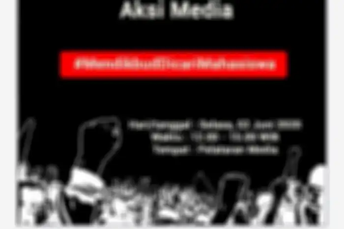 Poster seruan aksi mahasiswa untuk aksi virtual di sosial media beredar kemarin Selasa (2/6/20)