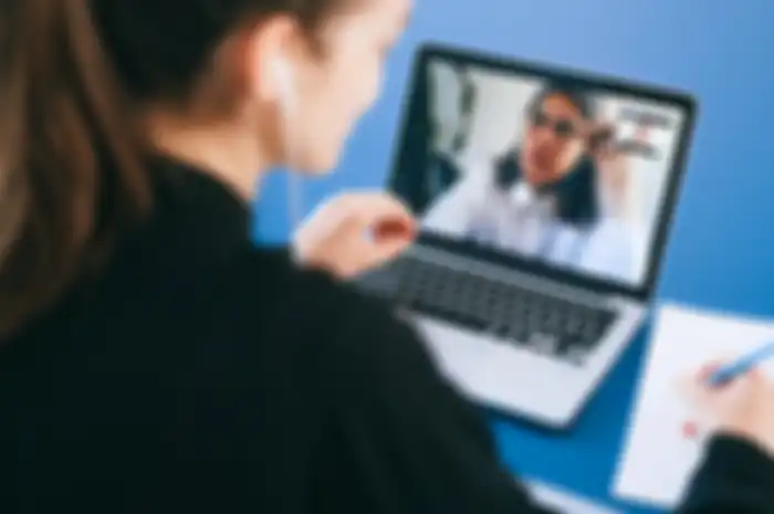 Ilustrasi rapat online