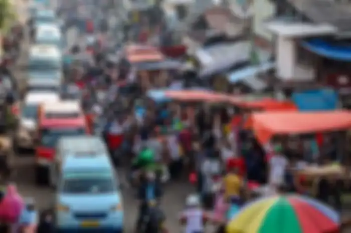 Suasana pasar tradisional di Jakarta