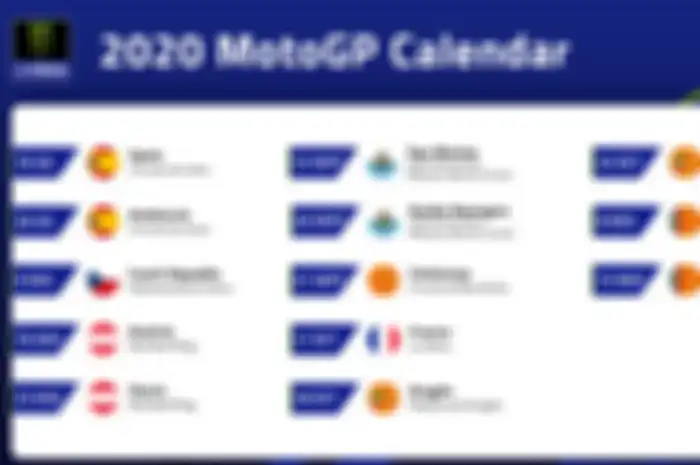 Jadwal baru MotoGP 2020 resmi dirilis, total 17 ronde. Untuk 13 ronde digelar di Eropa dan 4 sisanya di luar Eropa dan waktunya ditentukan akhir Juli