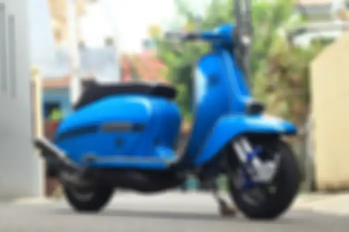 Modifikasi Lambretta 150 DL Racing  lansiran 1969 milik Hendra Damanik.