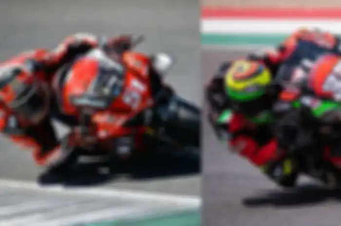 Duel pembalap penguji Ducati dan Aprilia sesama pemakai helm buatan Indonesia, KYT, di ajang kejuaraan nasional balap motor Italia (CIV) di sirkuit Mugello