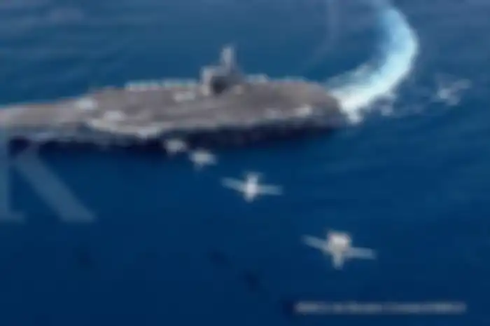 Ilustrasi kapal induk AS di Laut China Selatan