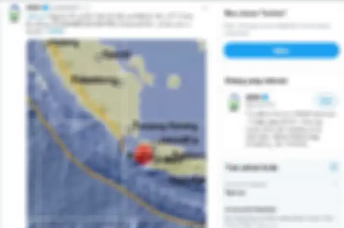 Info gempa yang siang tadi terasa Di Jakarta dan sekitarnya