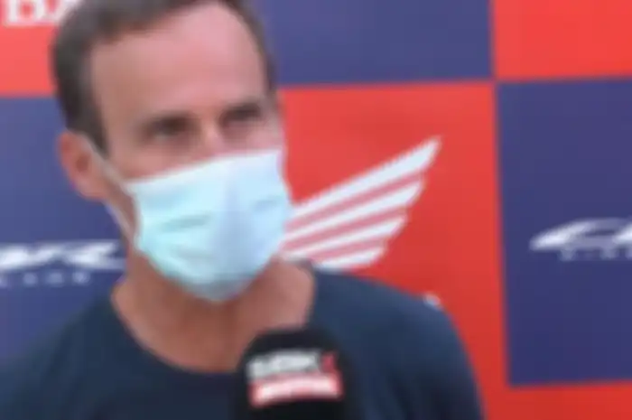 Bos tim Repsol Honda di MotoGP, Alberto Puig datang ke tes WSBK 2020 yang diadakan di Catalunya, Spanyol.