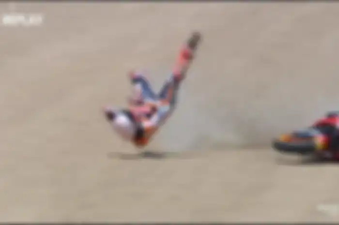 Video Marc Marquez Jatuh di MotoGP Spanyol 2020, Sampai Terlempar dan Terseret Bersama Motornya