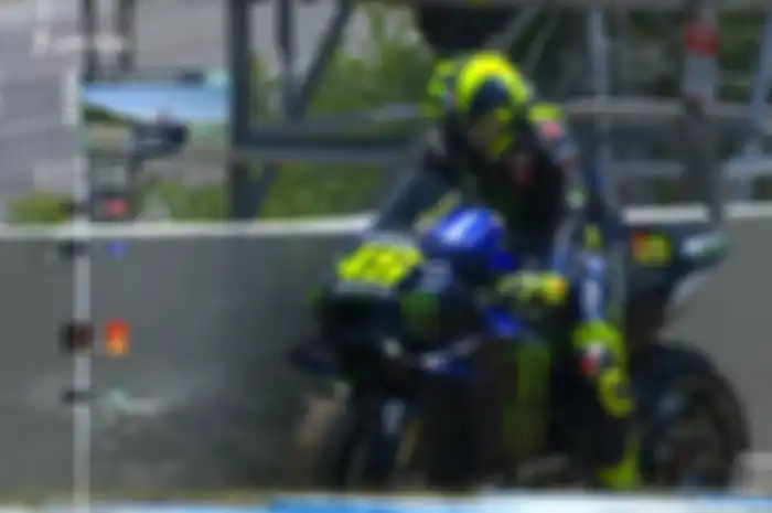 Valentino Rossi pasrah tidak finish di MotoGP Spanyol 2020