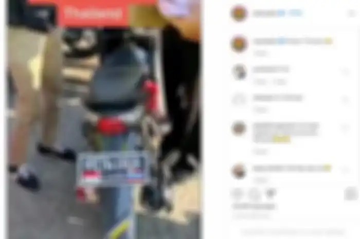 Cowok berplat nomer Thailand kena tilang polisi, kocaknya malah diajak ngobrol pake bahasa Thailand juga