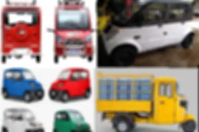 5 deretan harfa kendaraan muat 4 orang bermesin motor, sama kaya motor bekas bro. Wah berapa harganya nih
