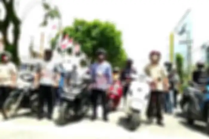 Ilustrasi Bikers menyambut Kemerdekaan Republik Indonesia.