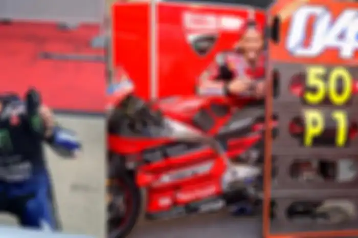 Maverick Vinales (kiri) pole position di MotoGP Austria 2020. Eh, malah Andrea Dovizioso (kanan) yang jadi juaranya