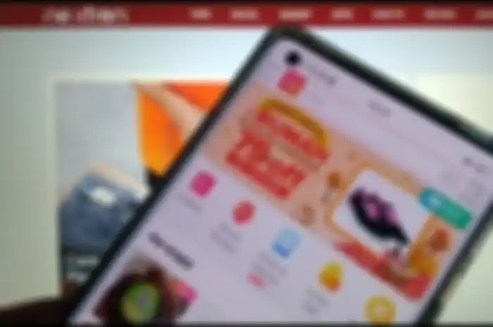Ilustrasi aplikasi Lazada.