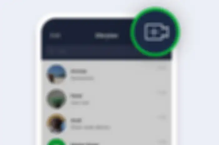 Ikon untuk mengaktifkan fitur Line Meetings 
