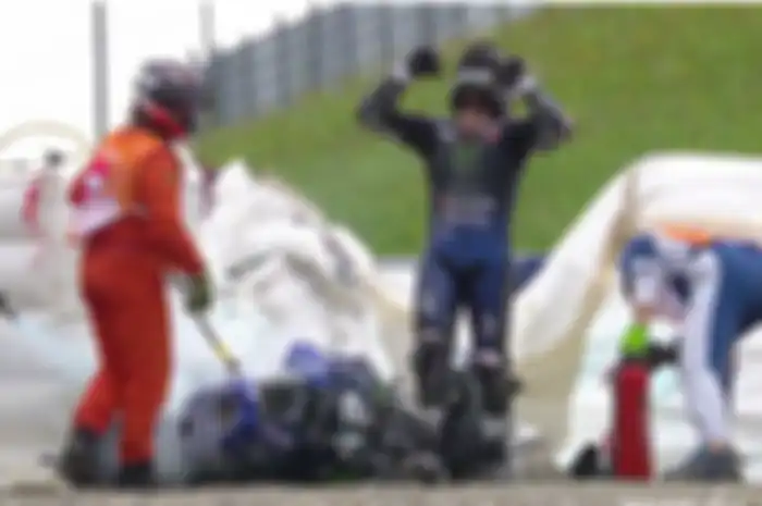 Maverick Vinales kecelakaan di MotoGP Styria 2020.