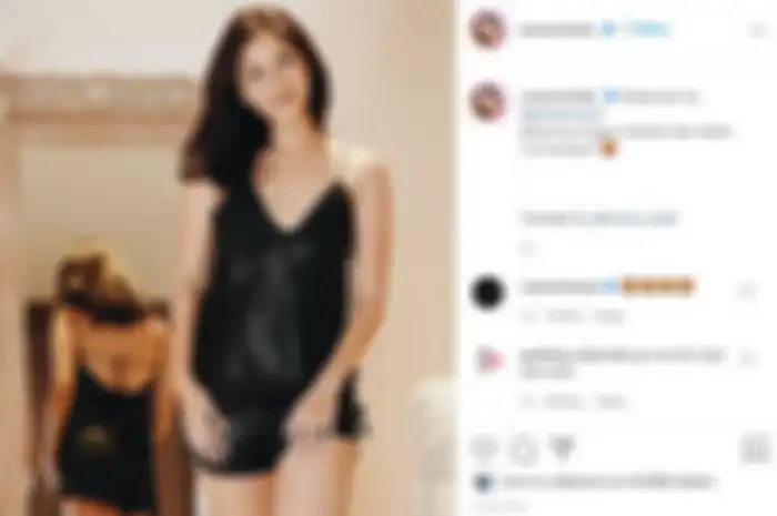 Potret seksi Nana Mirdad saat mengenakan baju tidur.