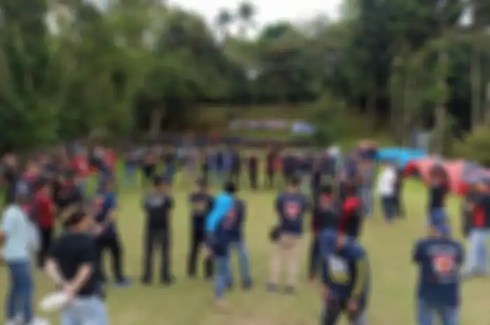 Ratusan bikers menyerbu hari ulang tahun GSX Community Nusantara (GCN) ke-3 di Megamendung, Puncak, Bogor, Jawa Barat.