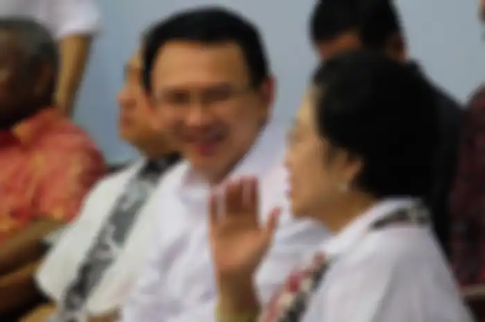 Basuki Tjahaja Purnama bersama Ketua Umum PDIP Megawati Soekarnoputri.