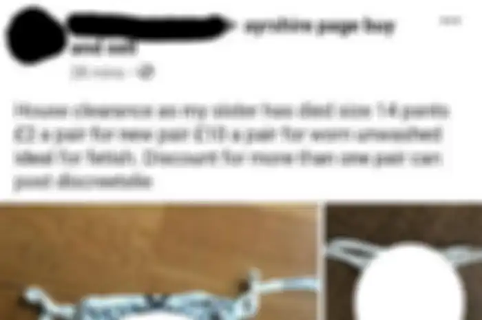 Cowok yang ngejualin celana dalam saudara ceweknya yang udah meninggal dunia dengan keterangan cocok untuk yang punya fetish celana dalam