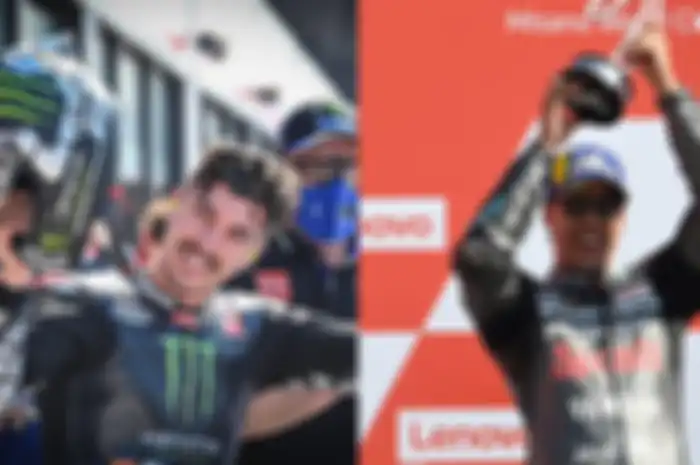 Bikin merinding kejadian seram di MotoGP San Marino sejak 2011 makin panjang rentetannya. Musim ini, Maverick Vinales (kiri) gasak pole position, eh Franco Morbidelli (kanan) malah yang juaranya