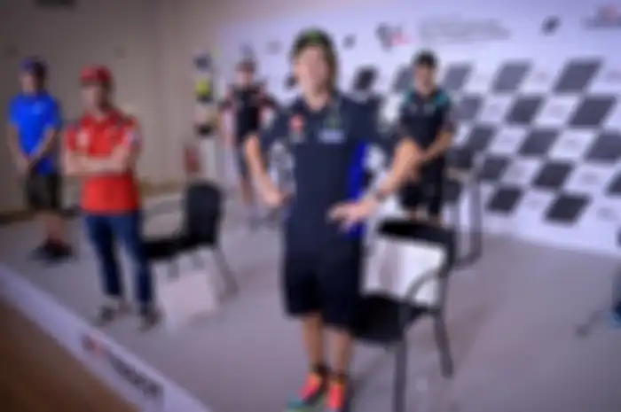 Untung ada Valentino Rossi yang ngontak langsung Franco Morbidelli karena telat hadir di konferensi pers jelang MotoGP Emilia Romagna, Kamis (17/9/2020)