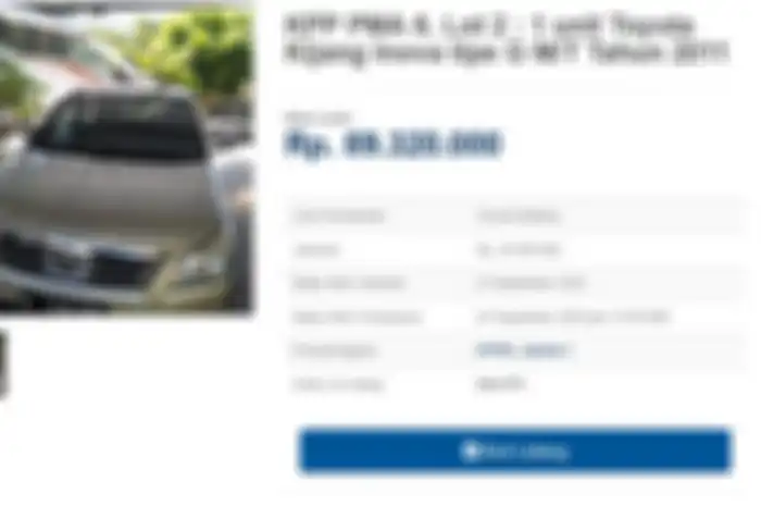 Ditjen Pajak menggelar lelang untuk 7 unit kendaraan murah ini