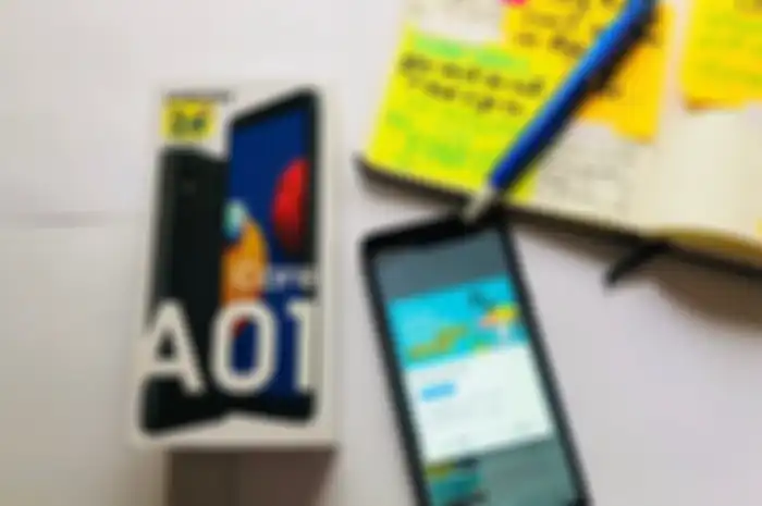Samsung Galaxy A01 Core membuka YouTube Go