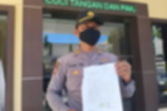 Kasat Sabhara Polres Blitar AKP Agus Tri yang mengundurkan diri dari kepolisian.