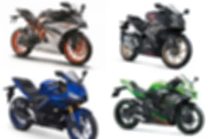 Ilustrasi Kawasaki Ninja 250 4 silinder dan motor sport 250 cc lainnya.