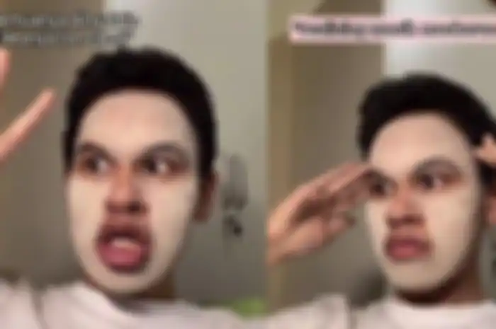 Sintong Martin, viral kuliah online sambil maskeran.