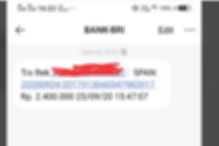SMS dari Bank BRI bantuan Rp 2,4 juta masuk