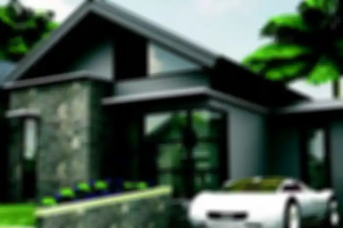 Ilustrasi bangunan rumah.