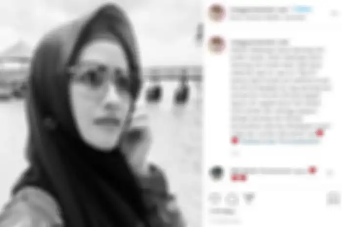 Foto hitam putih Meggy Wulandari.
