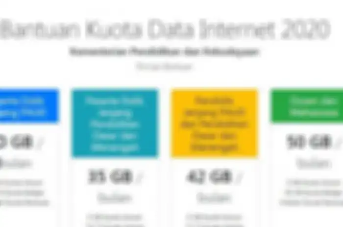 Ssttt Diam-diam Aja! Kuota Internet Gratis 20 GB, 35 GB, 42 GB dan 50 GB Dibagikan Kemendikbud, Buruan Cek HP Kamu